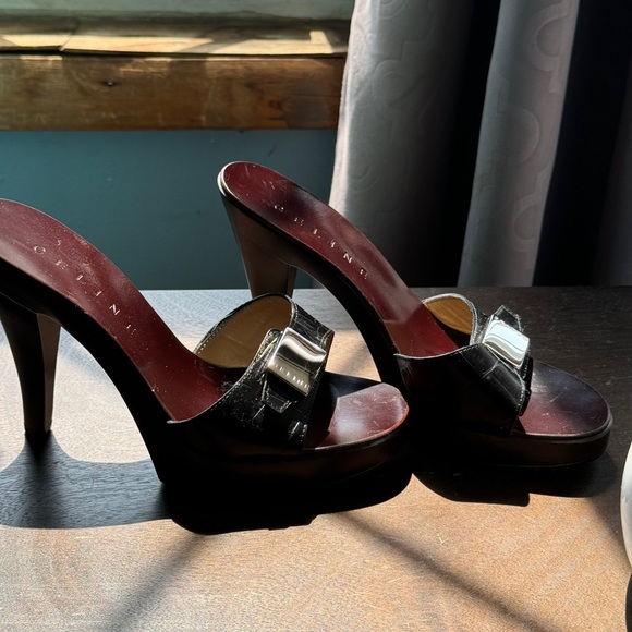 Vintage Celine black and brown heeled leather Mules - Picture 10 of 14